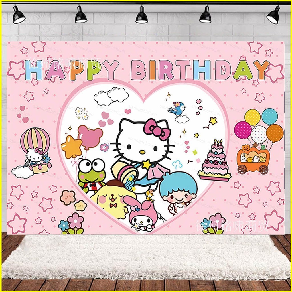 ST2 Sanrio Hello Kitty Theme decoration Celebrate birthday Party Photo ...