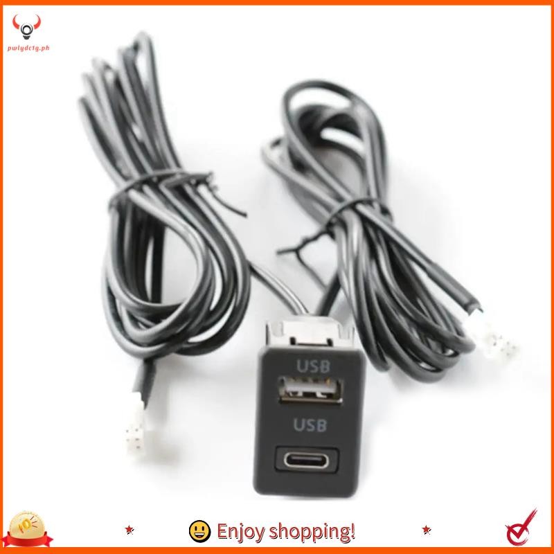 【pwlydc1g】Car Dash Mount USB+TYPE-C Port Panel Interface Extension ...