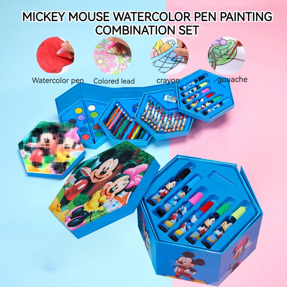 46Pcs Coloring Set Colored Pencil Painting Water Color Crayon Drawing ...