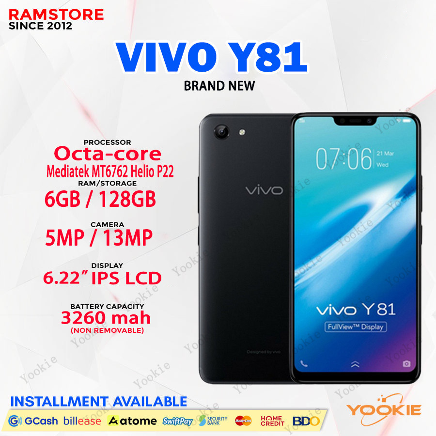 Vivo Y81 Original Cellphone 6G RAM + 128G ROM Legit and Brand New  Smartphone 6.22” Full HD Screen | Shopee Philippines