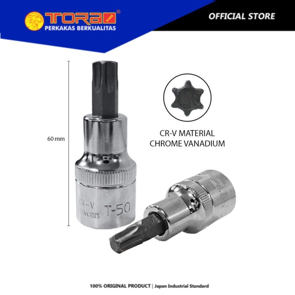 Tora 1/2 DR T50 Star Socket Key - Star Bit Socket | Shopee Philippines