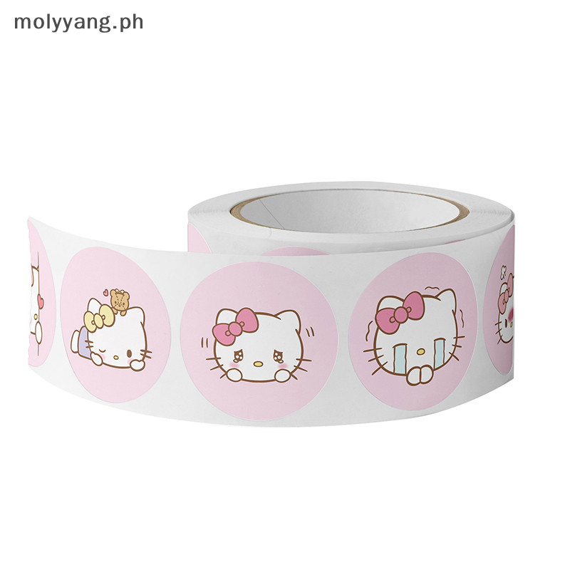 LYN ﻿ 500PCS/Roll Sanrio Hello Kitty Sticker Kids Reward Stickers Hand ...