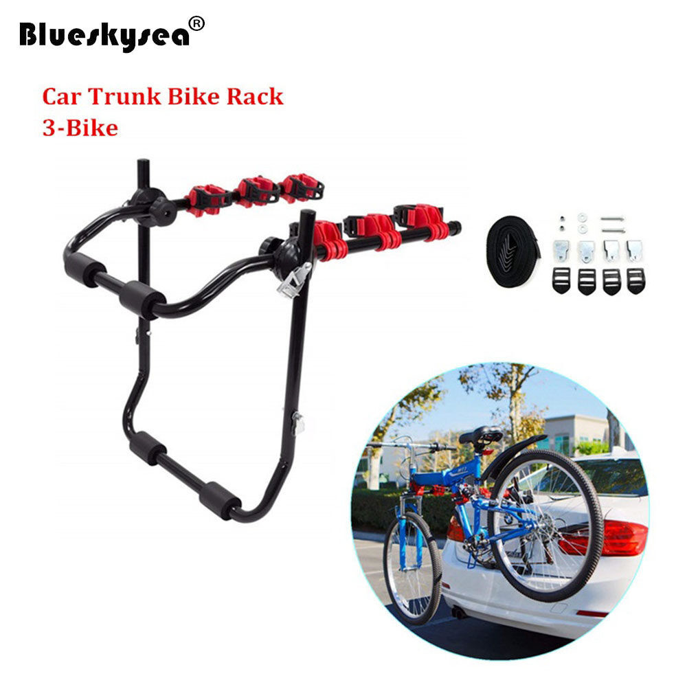 3-Bikes Trunk Mount Racks Cycling Bicycle Stand Quick Installation Rack ...