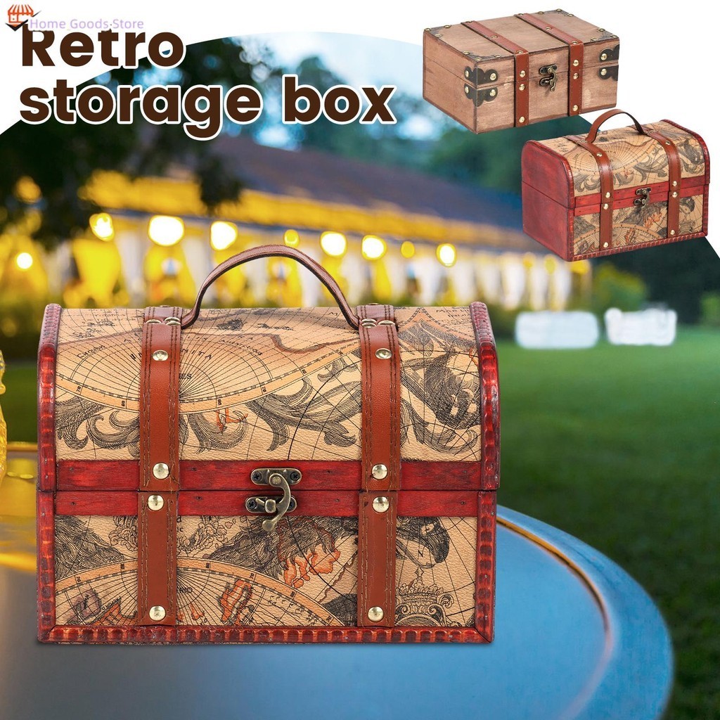 Pirate Treasure Chest Vintage Treasure Chest Box Decorative Storage ...
