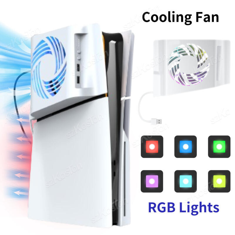 [READY STOCK] Cooling Fan with RGB Light for PlayStation 5 Slim Console ...