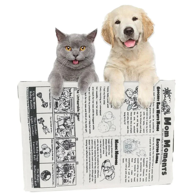 Newspaper Dog Toys Funny Paper Rubbing Sound Small Medium Chew Dog Toys