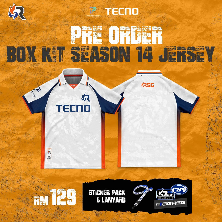 RSG MY S14 OFFICIAL JERSEY EXCLUSIVE KIT. 2024 Summer Latest RSG E