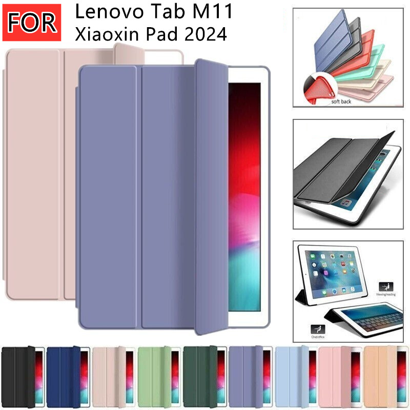 Étui Avec Support Et Porte-stylo Pour Lenovo Tab M11 2024 (11") & Xiaomi Redmi Pad SE 2023 - Bleu, Angle Réglable, Poche Carte - 2