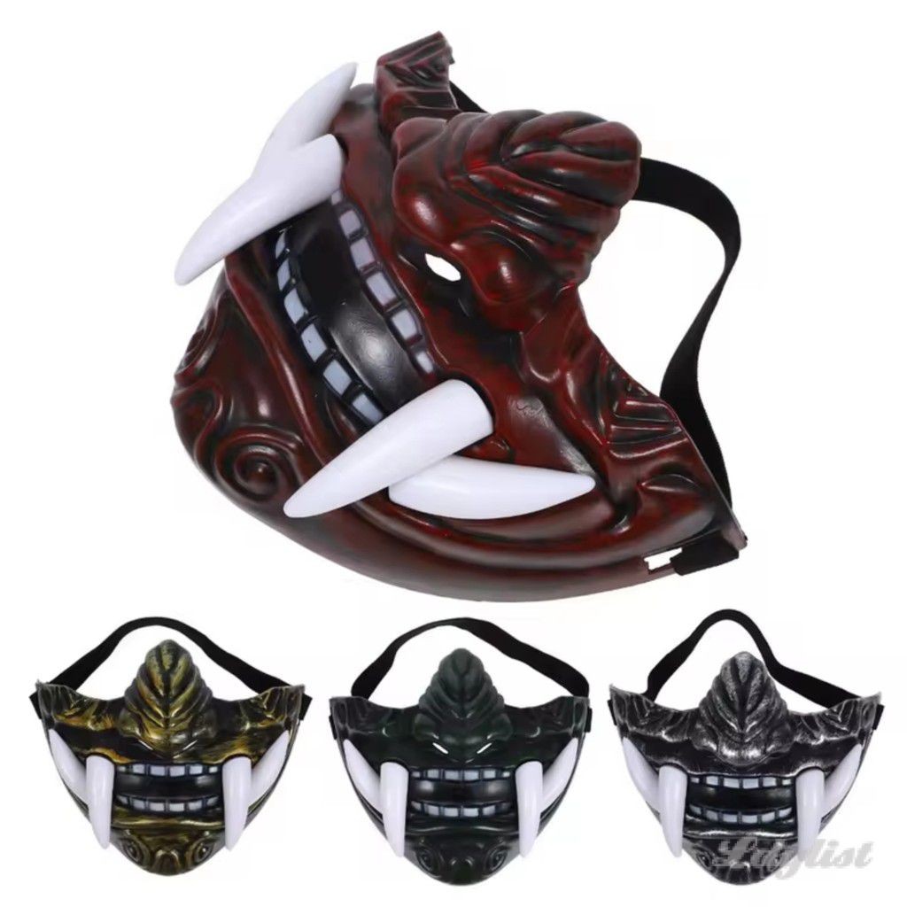 Samurai Oni Demon Mask Halloween Demon Samurai Cosplay Horror Prajna ...