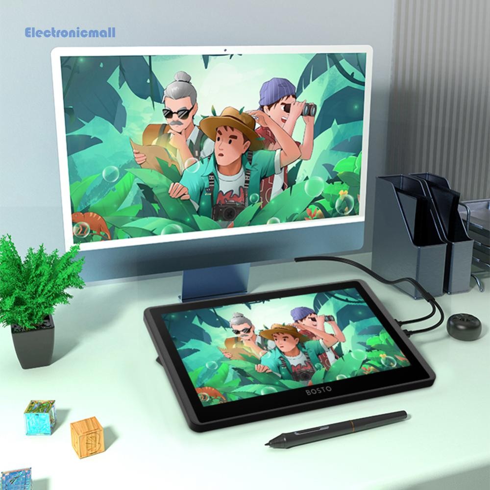 11.6in Graphics Drawing Tablet Monitor Tilt Battery Free Pen for