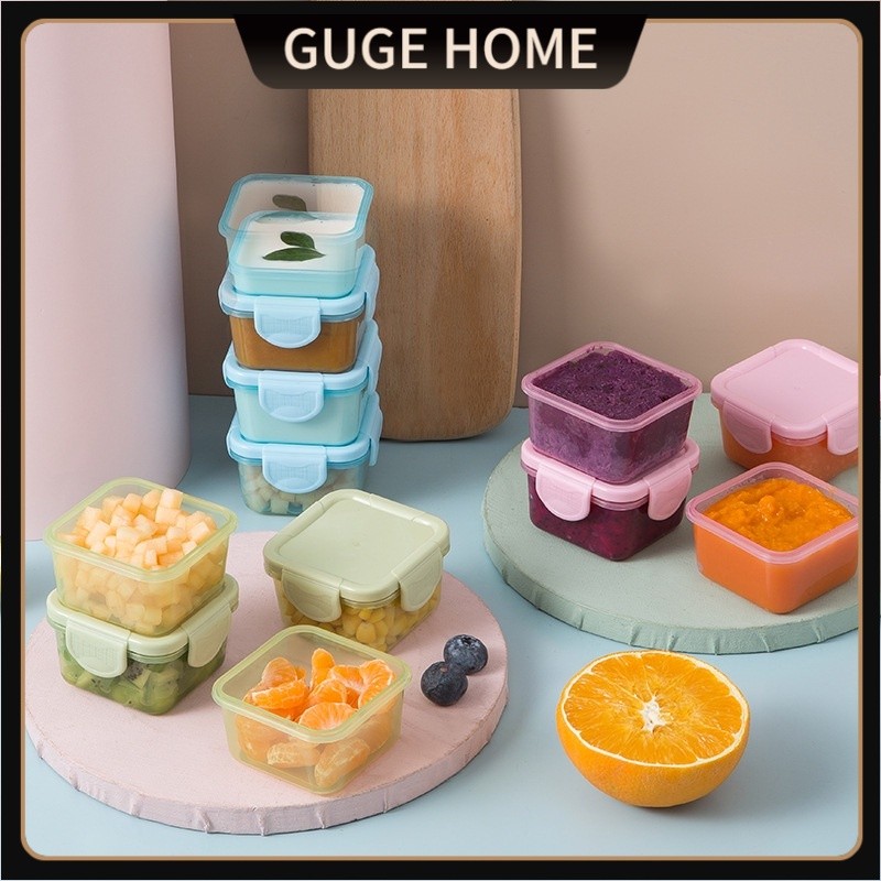 Portable Plastics Mini Storage Box Kitchen Restaurant Food Sauce Sealed ...