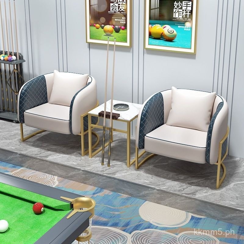 Billiard Hall Sofa Rest Area Billiard Room Watching Chair Light Luxury