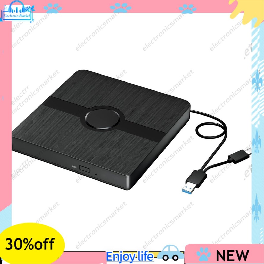 【electronicsmarket】External Blu Ray Drive,CD/DVD Burner Player with