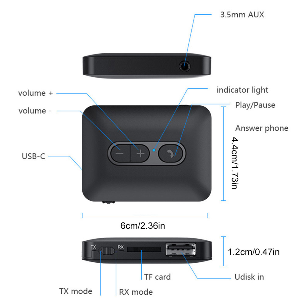 Audio Receiver Transmitter Wireless Adapter UDisk