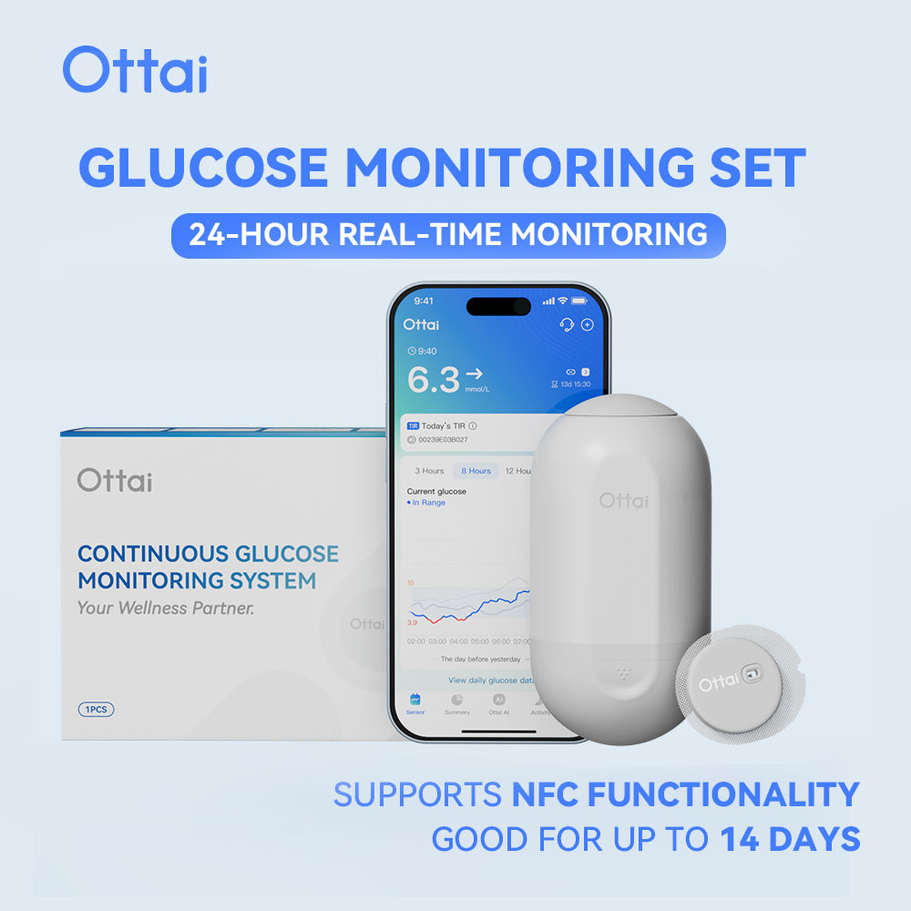 8Sets Ottai M8 CGM Blood Glucose Monitoring System Continuous Glucose ...