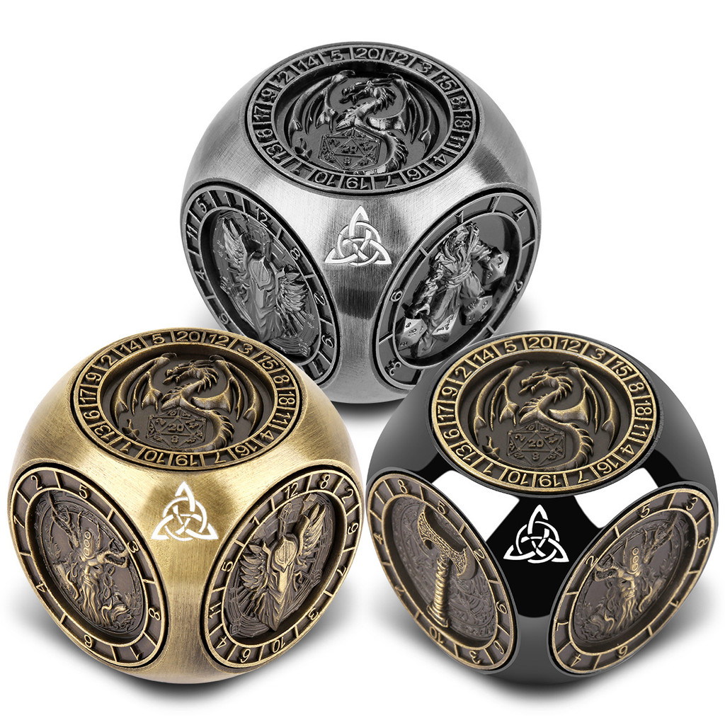 D DND Rotating Dice Cthulhu Dragon and Dungeon Board Game Metal Dice 6 ...