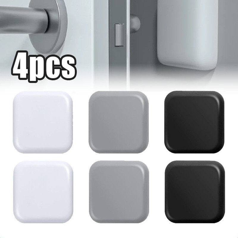 4pcs Door Stopper Self-Adhesive Mute Buffer Pad Silicone Wall Shield ...