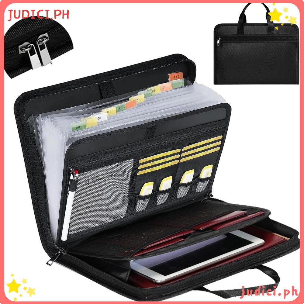 YHX Portable Fireproof File Box Expanding File Organizer With 13