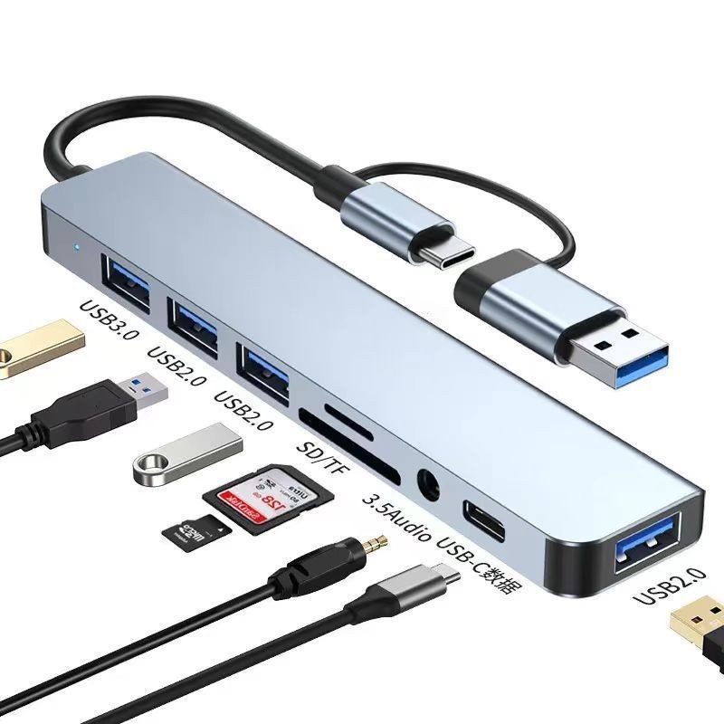 typec Expansion dock usb3.0Dual Port Docking Station Cable Seperater ...