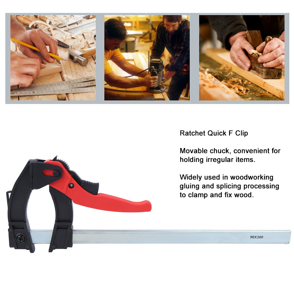 dajrrhd-ph Ratchet Quick F Clamps Woodworking Fixing Bar Clips DIY ...
