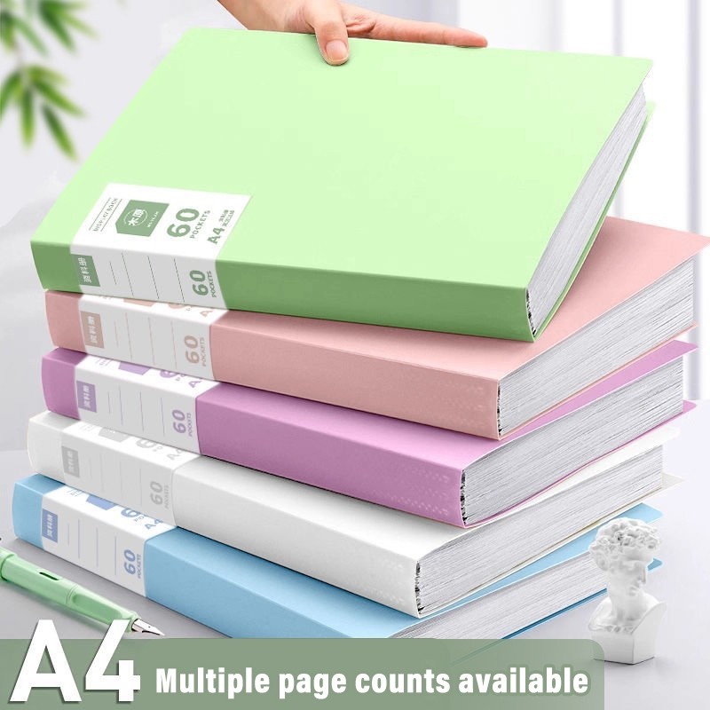Clear book folder file Document Organizer Large Capacity A4 Size Paper ...