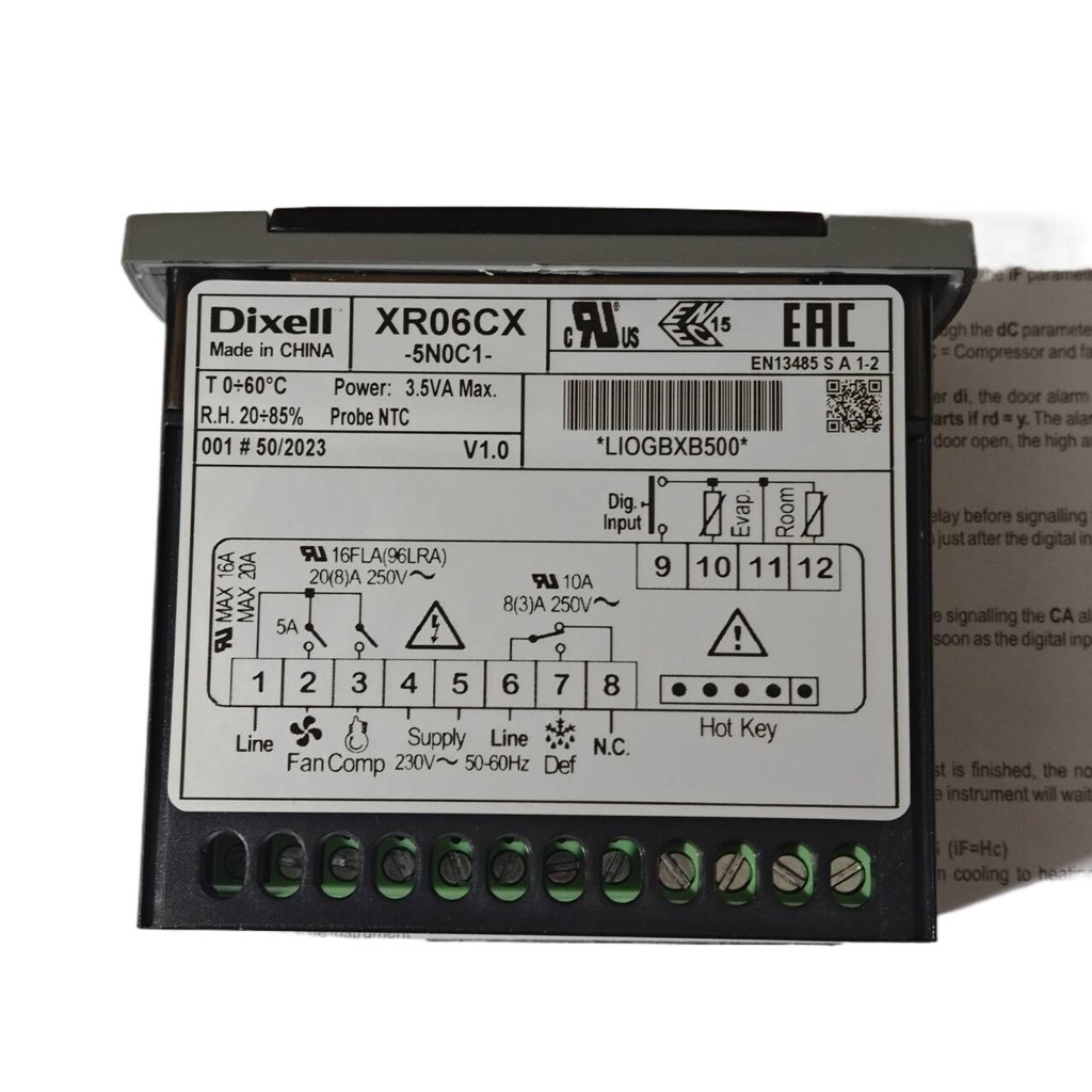 Dixell XR06CX-4N1F1 Digital Thermostat Controller – 120V, Defrost, Fan, By KILILOGE