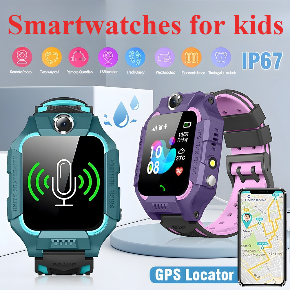 Q19 Kids Smart Watch Phone Children SIM LBS Location Tracker Video Call ...