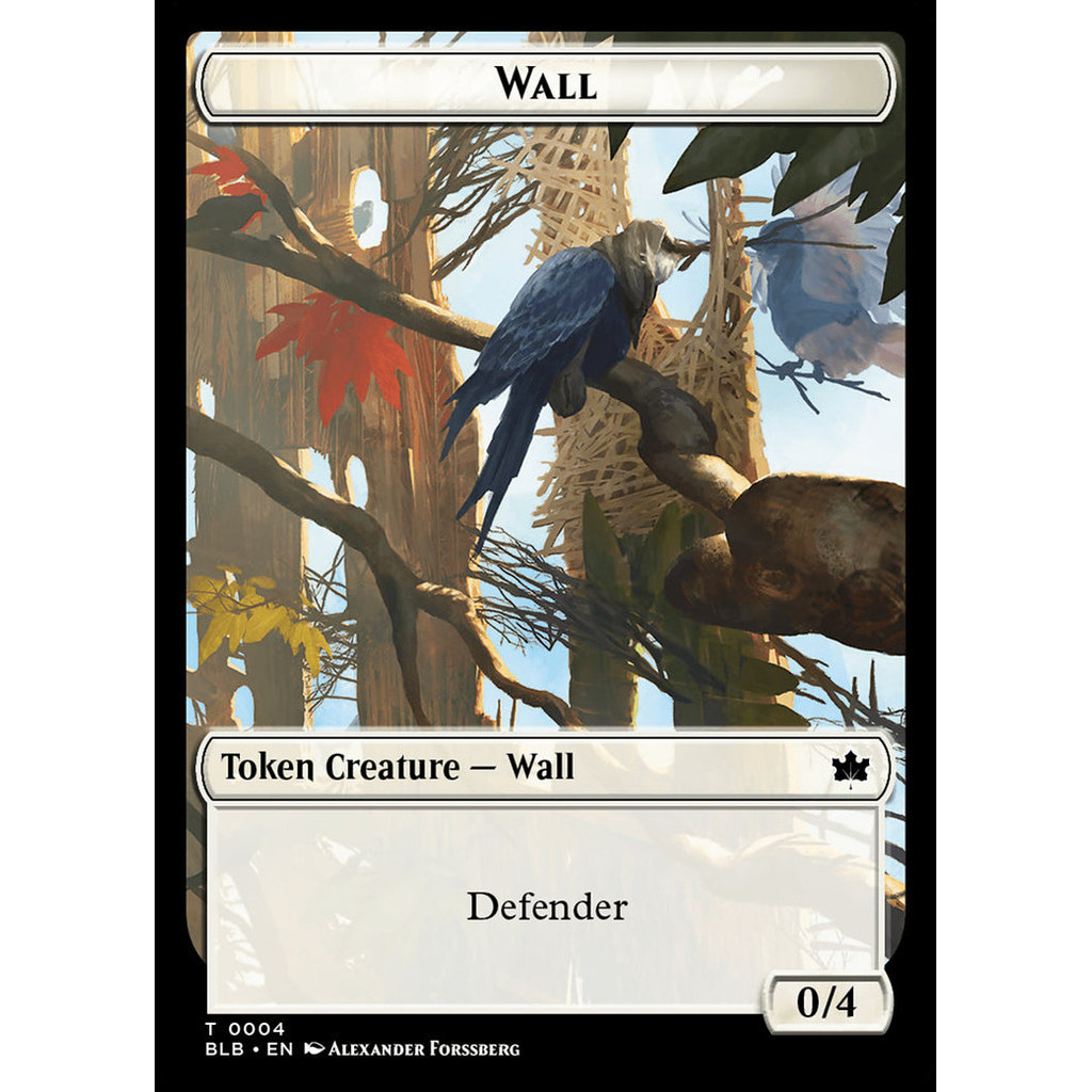Wall // Intrepid Rabbit Double-Sided Token [Bloomburrow Tokens ...