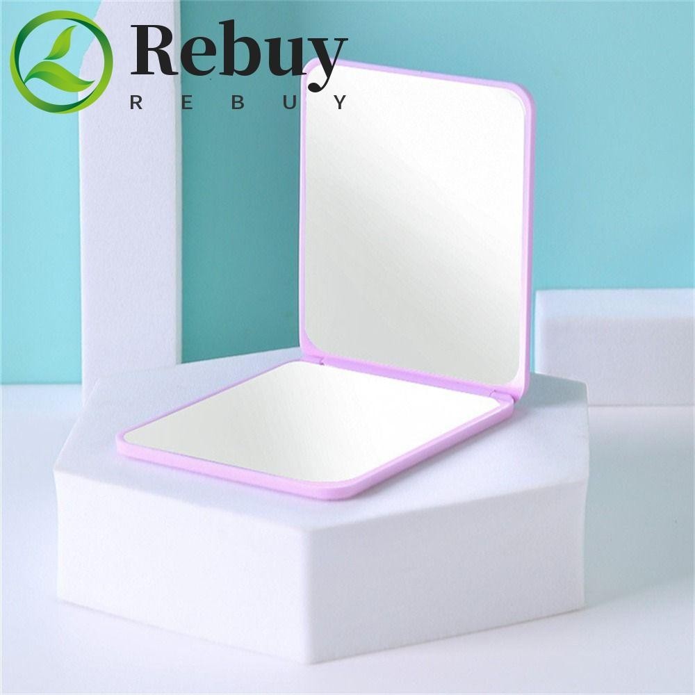 REBUY Folding Square Mirror, High Definition Solid Color Doublesided