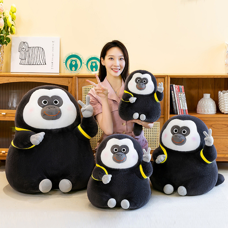Influencer White-faced Monk Monkey Plush Doll Banana Backpack White ...