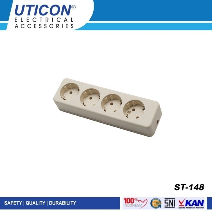 Uticon Socket 4 Hole Grounded Socket ST-148 (Without Cable) | Shopee ...