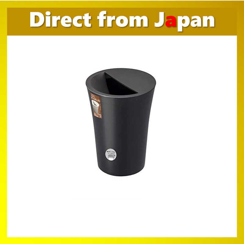 Shinki Gosei Tombo Unid Kakus Trash Bin, 7.3 liters, Black, Dimensions