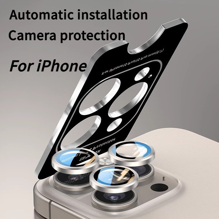 New Easy install Camera Lens Protector For iPhone 16 15 14 13 12 11 Pro ...