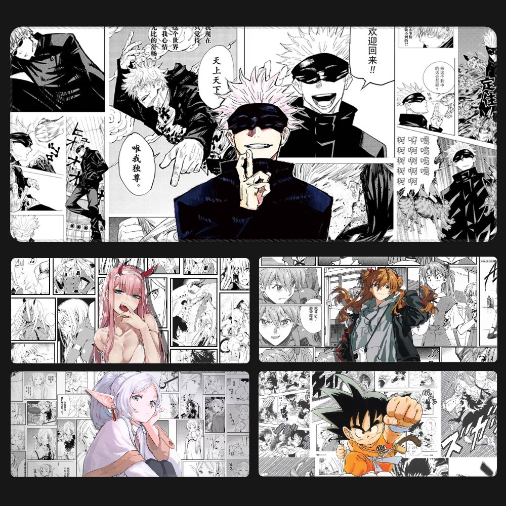 Gojo Satoru Mouse Pad Large Cartoon Comic Style Deskpad Gaming Computer ...