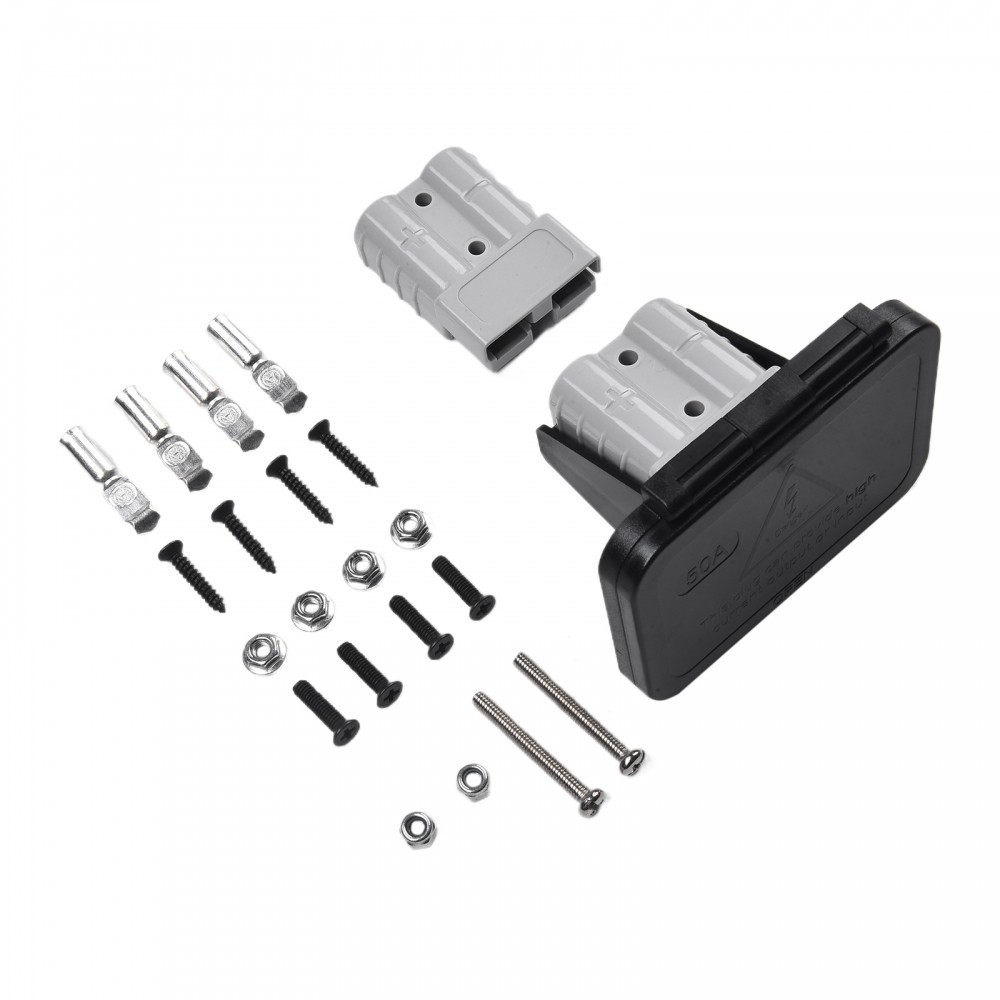 Twin Dual Flush Mount Bracket with 2 Plugs and 4 Terminals for Electric