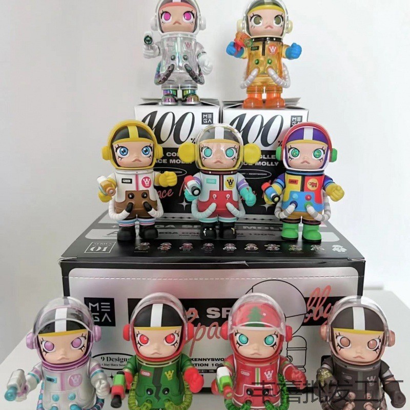 PopMart Pop Mart Mega Reserve Range Spacemollyy100% Anniversary Blind ...