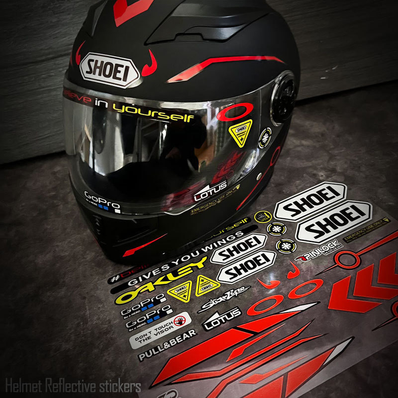 Motorcycle Helmet Sticker Suitable for SHOEI HJC Kyt Modified Lens ...