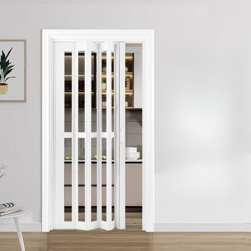 Customizable PVC Folding Door Indoor Sliding Door Kitchen Open