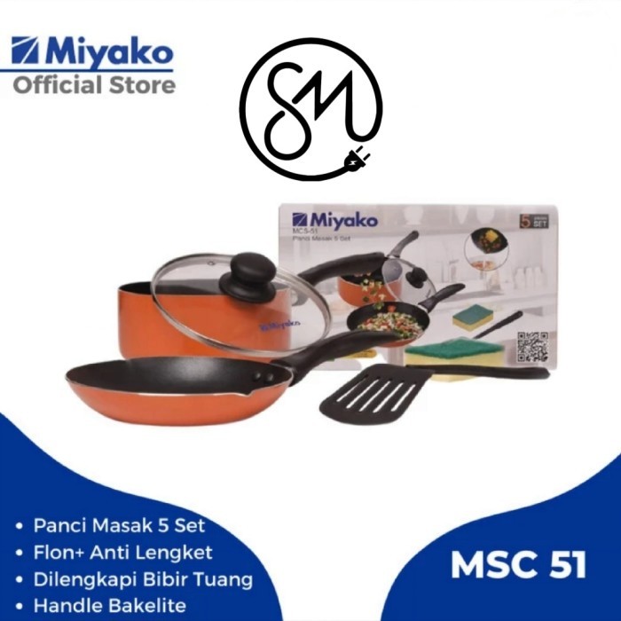 Miyako MCS-51 Micook 5in1 MCS51 5-piece cooking pot complete | Shopee ...