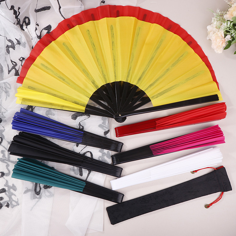 【Shines】 Chinese Martial Arts Kung Fu Fan Tai Chi Dance Fan Plastic