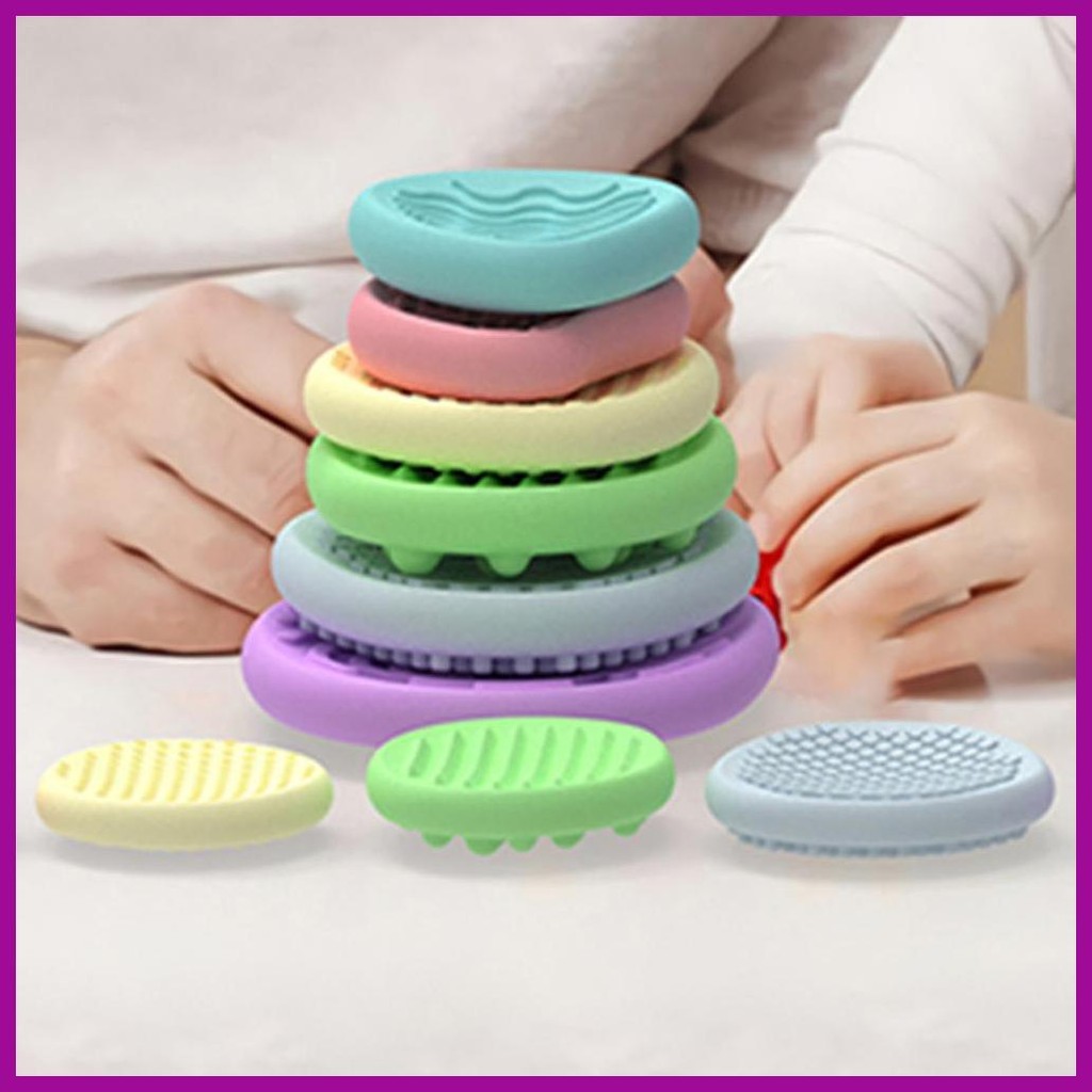 12 Pièces Pierres Sensorielles Fidget – Silicone Anti-Stress Texturé Pour Enfants & Adultes Pierres Sensorielles Silicone Anti-stress