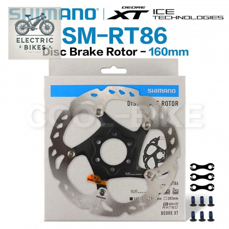 SHIMANO XT SM RT86 Ice Point Technology Brake Disc 6 Bolt M8000 ...