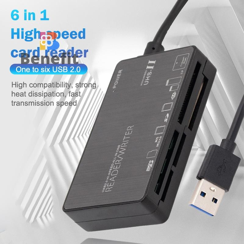 Benefit> Mini Memory Cardreader USB 2.0 SD Card Reader Adapter All In