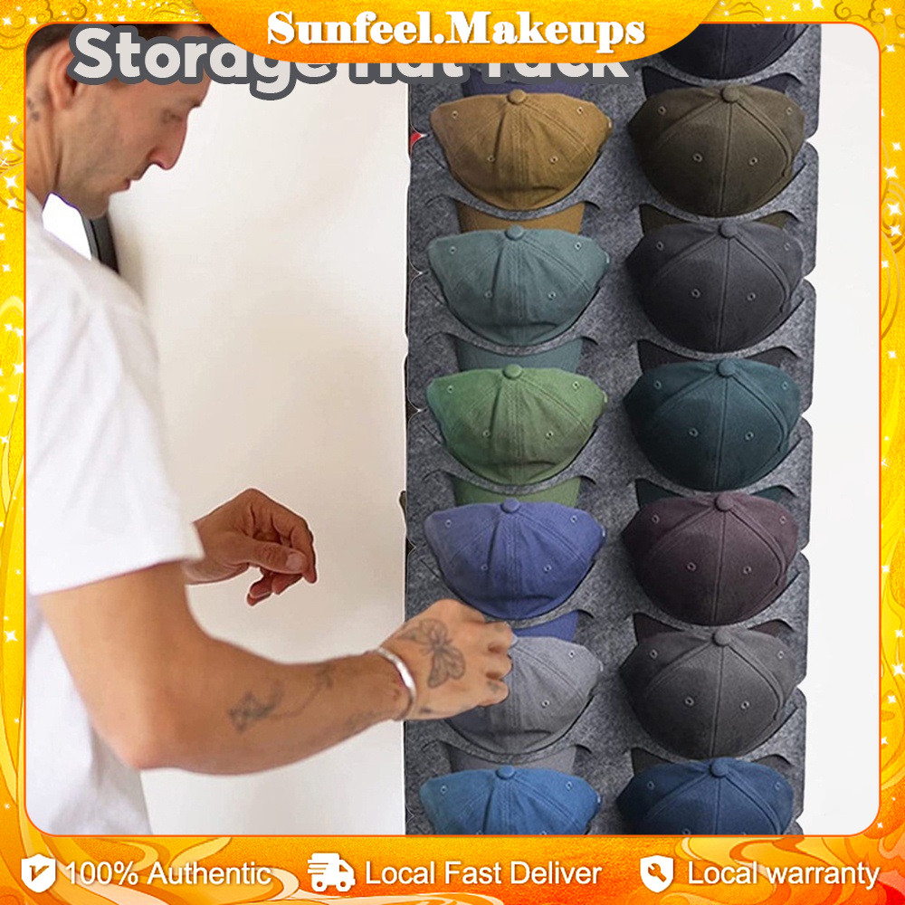 Felt Hat Holder Door Back Organizer - Baseball Cap Display Storage ...