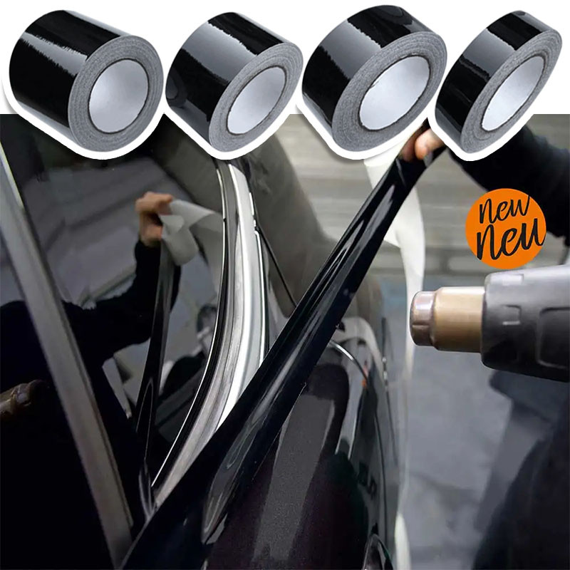 3/5/7/10cm Glossy Black Vinyl Wrap Blackout Vinyl Window Trim Film ...