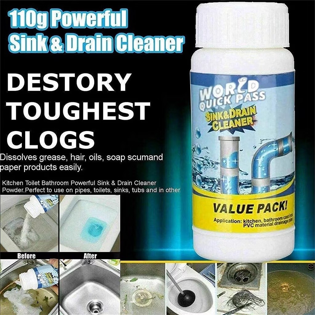Wild Tornado Powerful Drain Cleaner For Clogged Sink Toilet Pipe ...