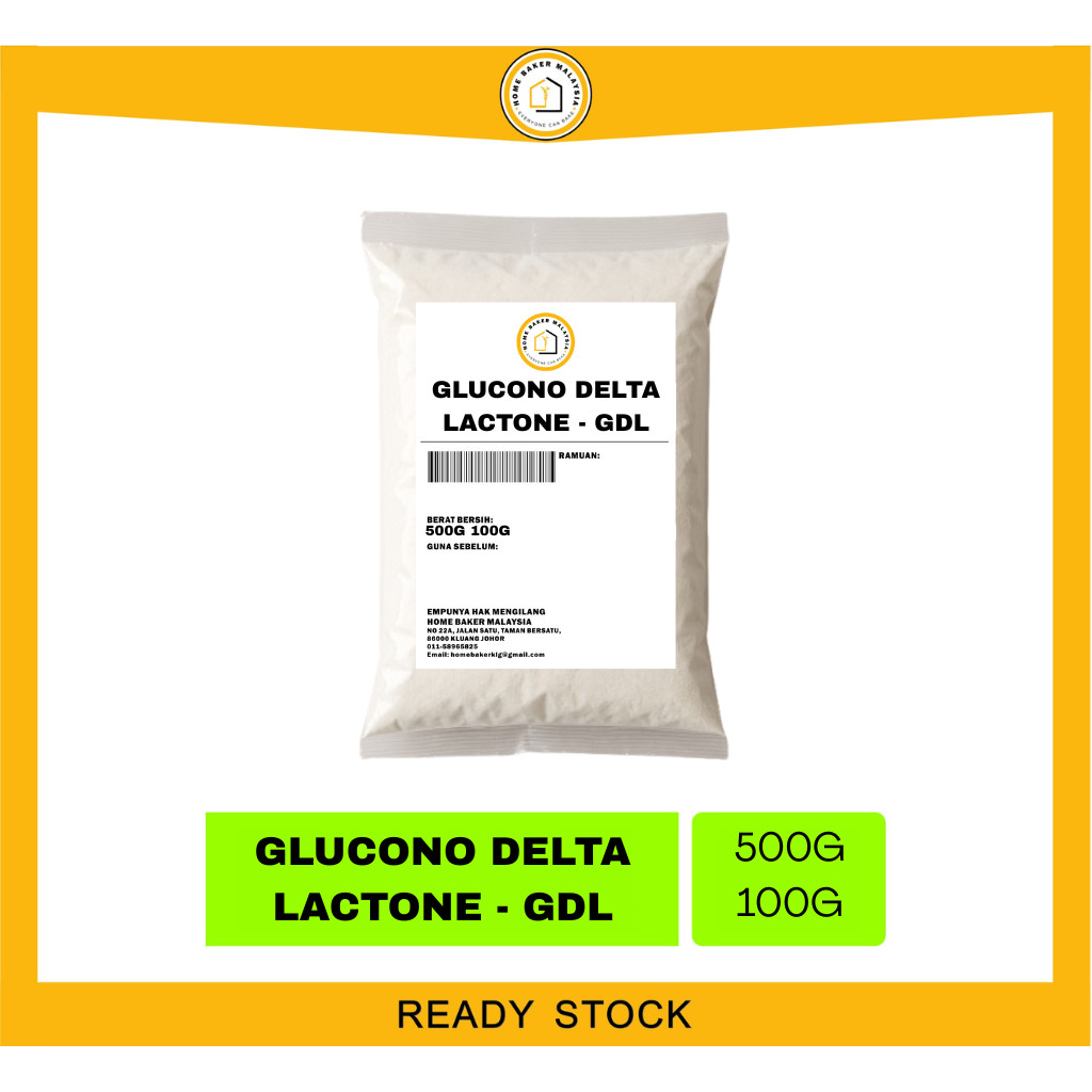 GLUCONO DELTA LACTONE (GDL) / SERBUK GDL 500G 100G - HOME BAKER Baking ...