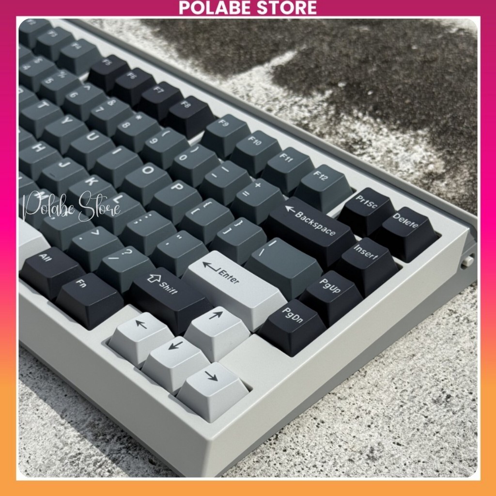 Keycap Apollo Mario cherry Profile Keycap CMK White Gray ABS double ...