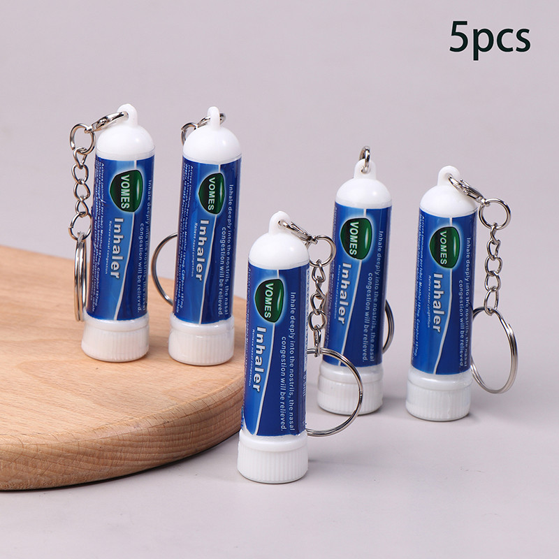GOLDEN 5Pcs Nasal Stick Keychain Boosts Focus Inhaler Tubes Cooling ...