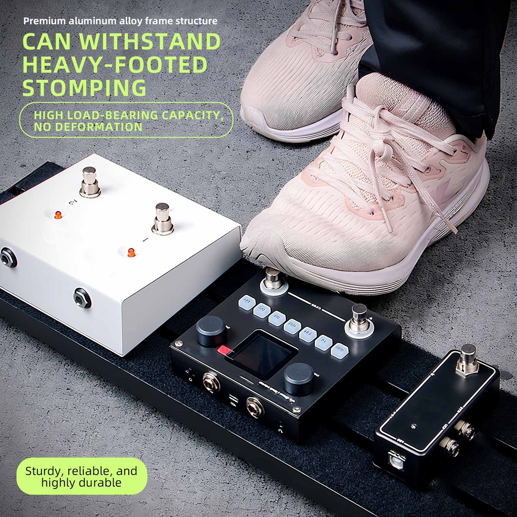 Effekte Pedal Board – Praktisches Legierung-Pedalbrett Mit Klettband, Für Gitarristen